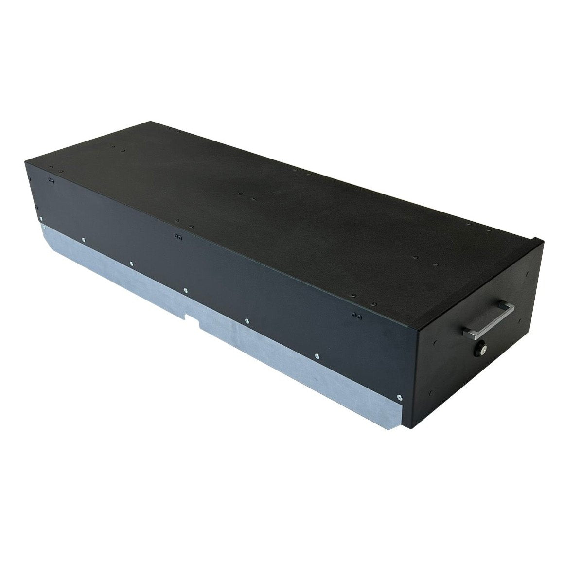 Ram Gear-Guard Under-Seat Locker with the door closed on a white background. The locker is a high-quality powder coated galvanized steel.